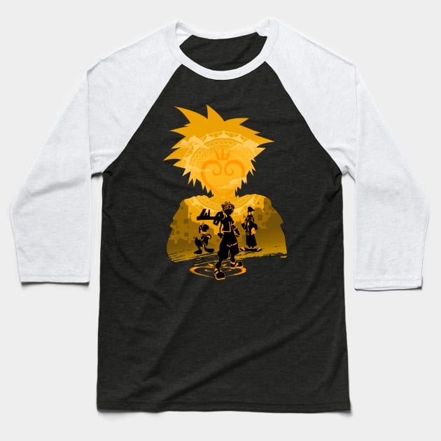 Sora Kingdom hearts Baseball T-Shirt by plonkbeast